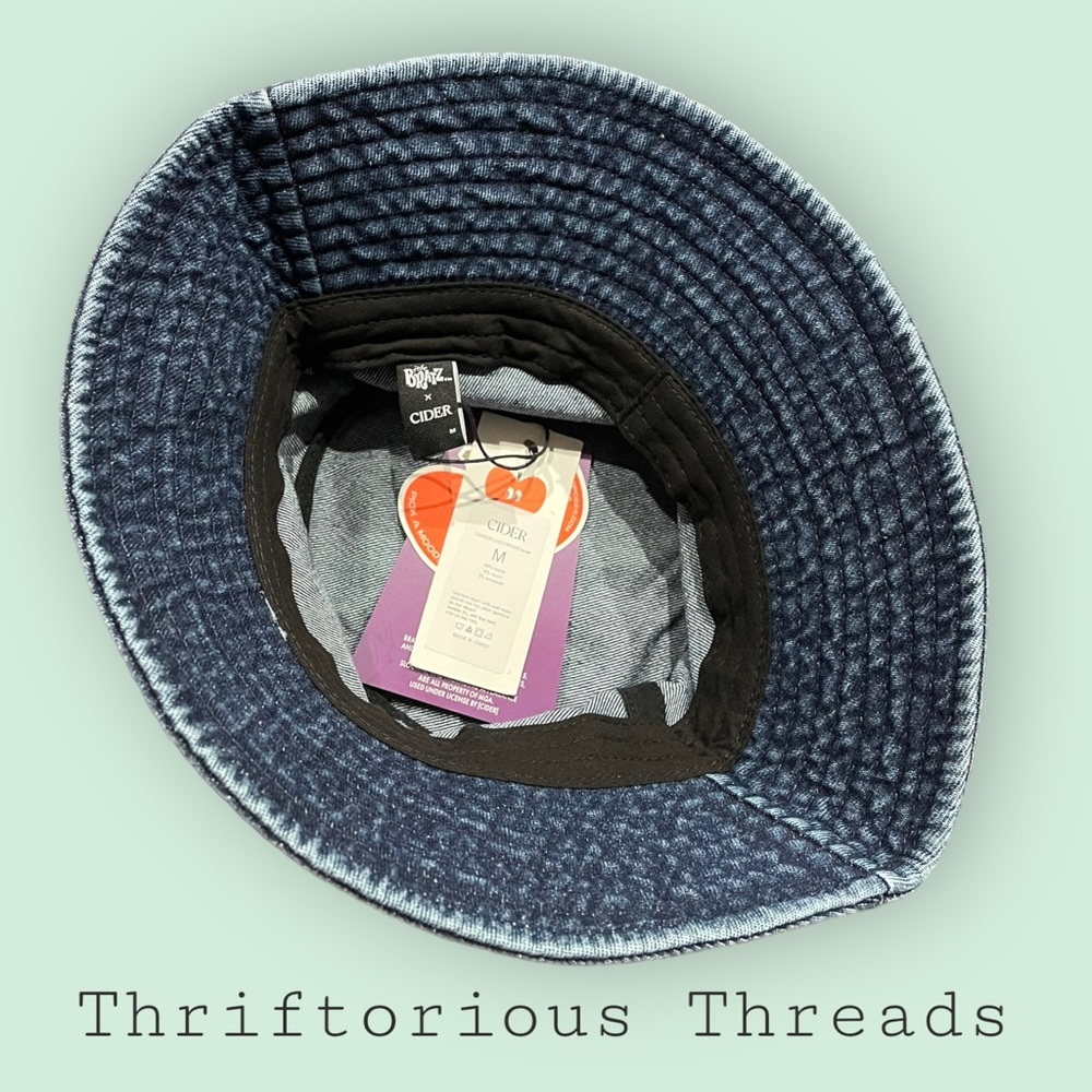 NWT Cider X Bratz Pretty N Punk Denim Bucket Hat - Picture 4 of 6